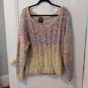 Oversized cable-knit sweater